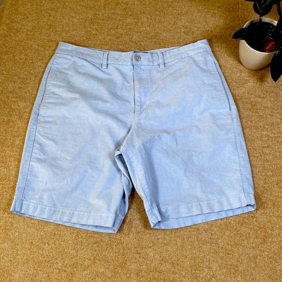 Chaps Men’s Stretch Classic Fit Powder Blue Shorts (Size 36) - Picture 1 of 5